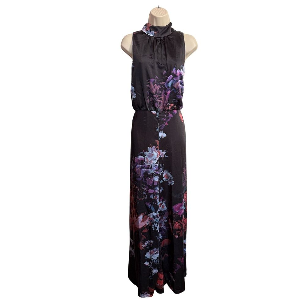 Ted Baker Floral Satin Halter Romper Jumpsuit Size 5 (US 12) NWT - Picture 2 of 8